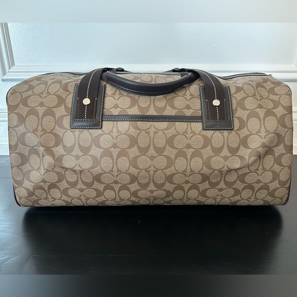 Coach Brown Signature Duffel Bag 
Like New
Minimal Wear and Tear - Picture 3 of 9
